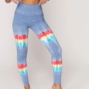 SOLD Spiritual Gangster Self Love Blue Tie Dye Leggings